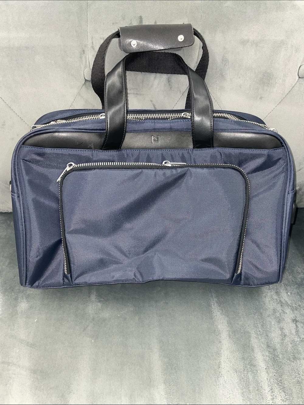 Navy Travel Duffel Bag with Black Trim -
